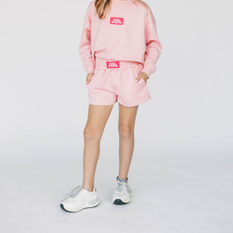The Youth Light Pink Ava Airy Shorts | Hail State Woven Label