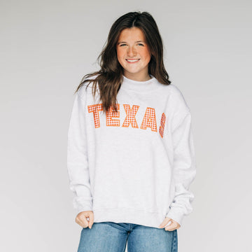The Mallory Mockneck Texas Gingham | Ash