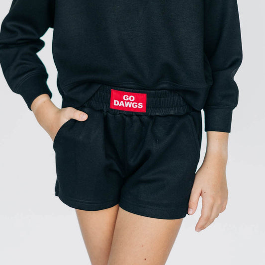 The Ava Airy Shorts Go Dawgs Woven Label | Youth Black