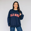 The Mallory Mockneck Ole Miss Gingham | Navy