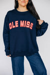 The Mallory Mockneck Ole Miss Gingham | Navy