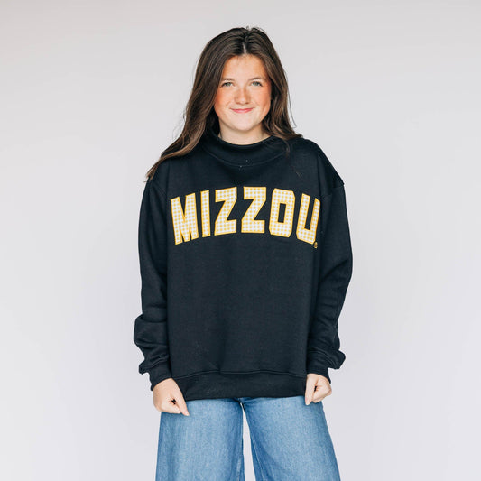 The Mallory Mockneck Missouri Gingham | Black