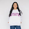 The Mallory Mockneck Mississippi State Gingham | Ash