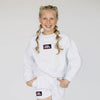 The Becca Boxy Crewneck Hail State Woven Label | Youth Ash