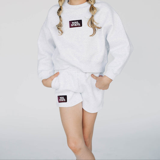 The Becca Shorts Hail State Woven Label | Youth Ash