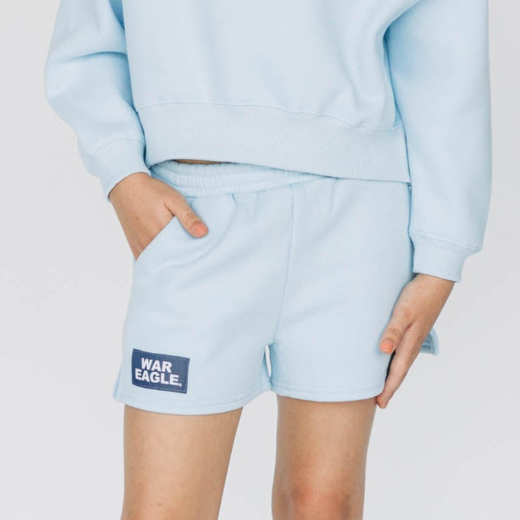The YOUTH Light Blue Becca Shorts | War Eagle Woven Label