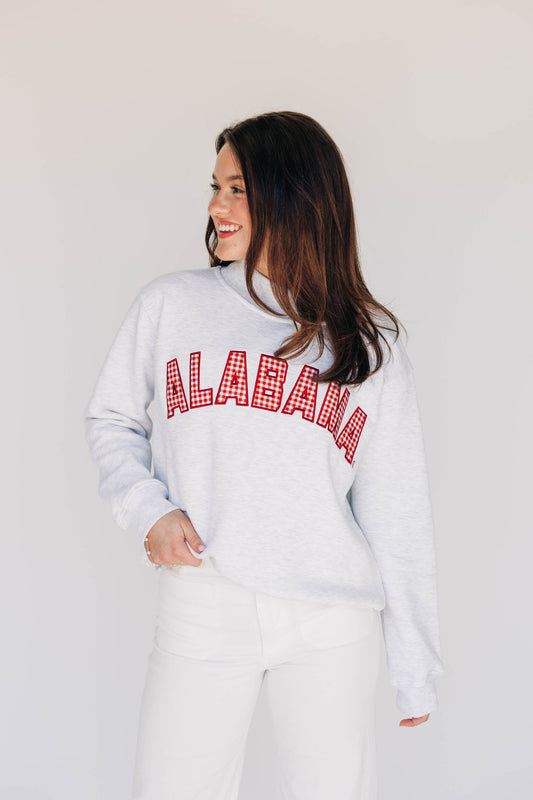 The Mallory Mockneck Alabama Gingham | Ash