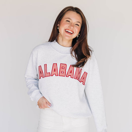 The Mallory Mockneck Alabama Gingham | Ash