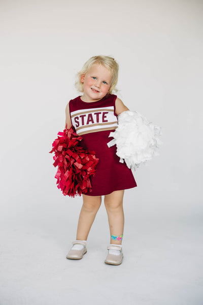 The Texas State University | Maroon Striped Cheer Dress