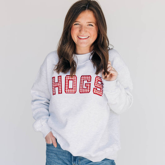The Mallory Mockneck Arkansas Gingham | Ash
