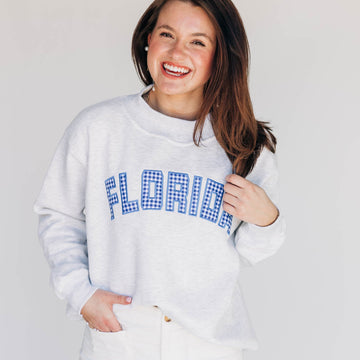The Mallory Mockneck Florida Gingham | Ash
