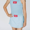 The Alli Tennis Skort Hotty Toddy Woven Label | Youth Light Blue
