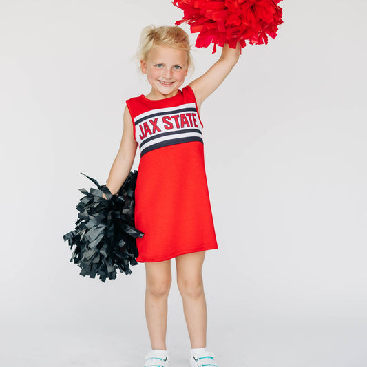 The Jacksonville State University | Bright Red Classic Cheer Dress