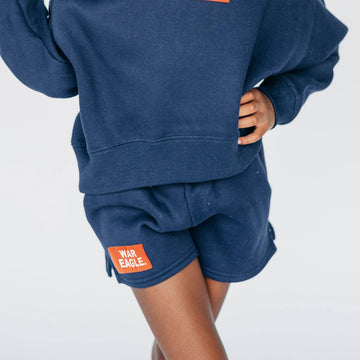 The Becca Shorts War Eagle Woven Label | Youth Navy