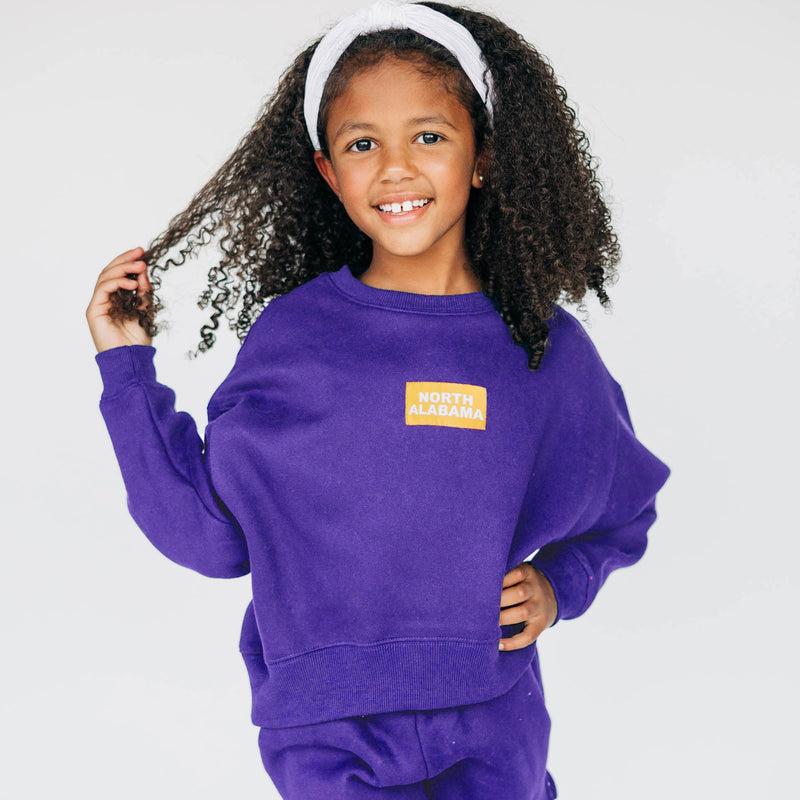The Youth Becca Crewneck Purple| North Alabama Woven Label