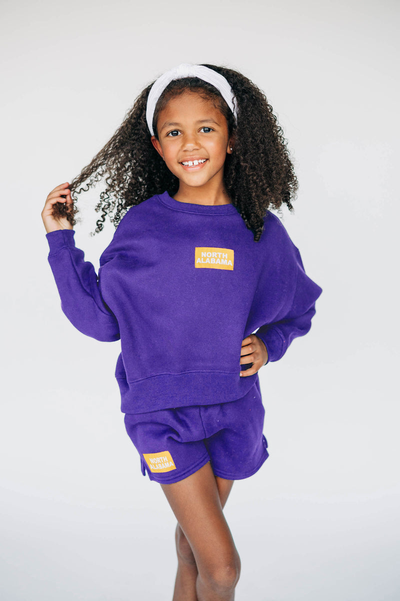 The Youth Becca Crewneck Purple| North Alabama Woven Label