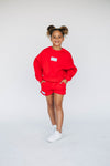 The Becca Shorts Hotty Toddy Woven Label | Youth Bright Red