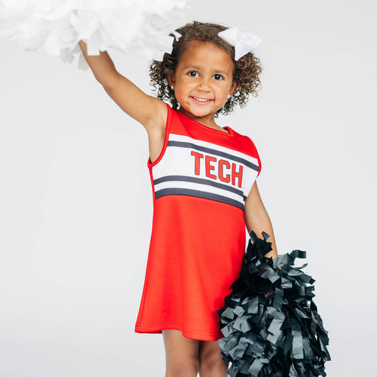 The Texas Tech | Bright Red Classic Cheer Dress