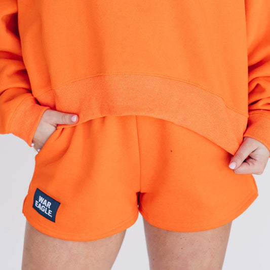 The Becca Shorts War Eagle Woven Label | Orange