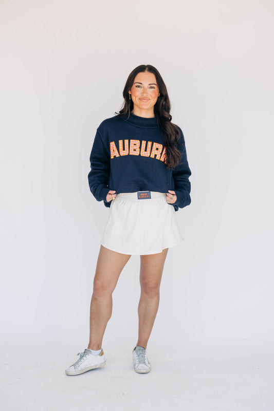The Alli Tennis Skort War Eagle Woven Label | Bone