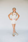 The Alli Tennis Skort Hotty Toddy Woven Label | Youth Bone