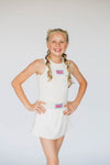 The Alli Tennis Skort Hotty Toddy Woven Label | Youth Bone