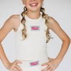 The Alli Airy Tank Hotty Toddy Woven Label | Youth Bone