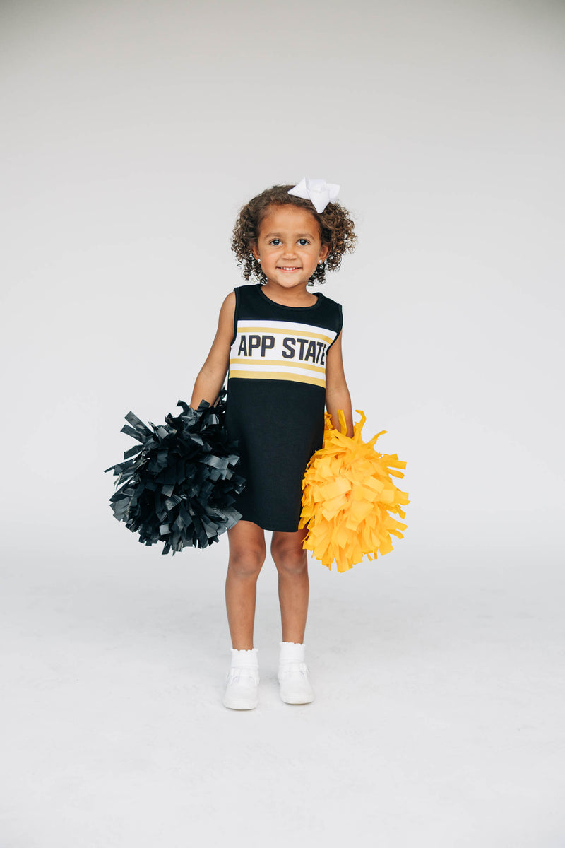 The Appalachian State University | Black Stripe Cheer Dress