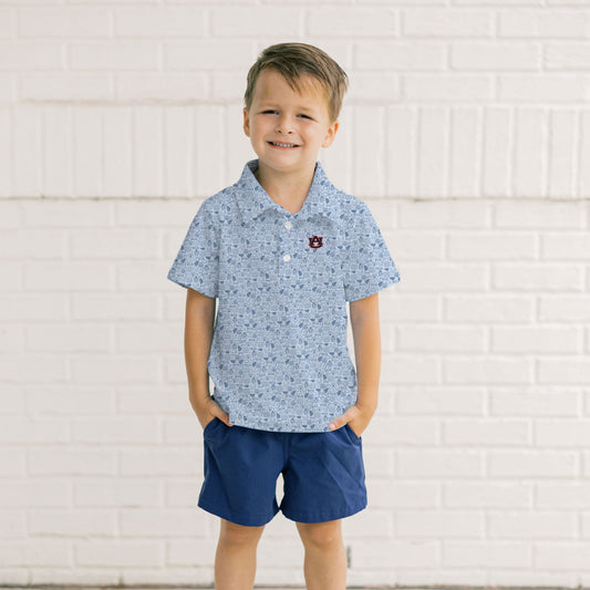The James Polo War Eagle Pattern | Navy
