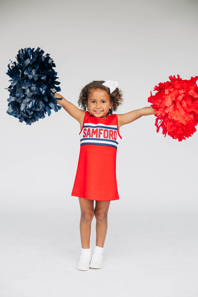The Samford University | Bright Red Stripe Cheer Dress
