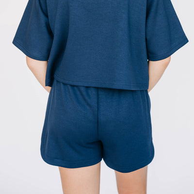The Navy Kristen Lounge Shorts | War Eagle Woven Label