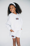 The Becca Shorts War Eagle Woven Label | Youth Ash
