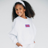 The Becca Boxy Crewneck Fight Tigers Woven Label | Youth Ash