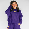 The Becca Boxy Crewneck North Alabama Woven Label | Purple