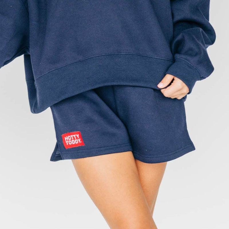The Navy Becca Shorts | Hotty Toddy Woven Label
