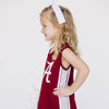 The University of Alabama | Deep Red Power Stripe V-Neck Cheer Dress *LOGO MISPRINT*