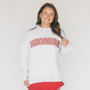 The Mallory Mockneck Indiana Gingham | Crimson Gingham