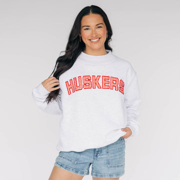 The Mallory Mockneck Nebraska Gingham | Ash
