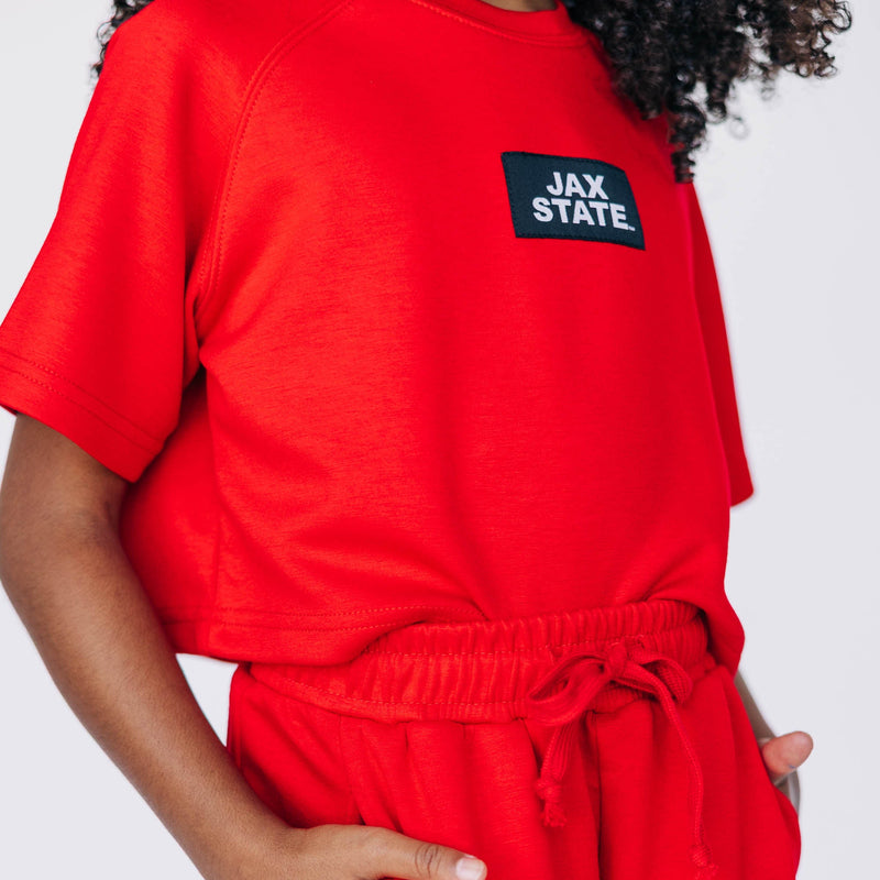 The Youth Red Kristen Airy Top | Jax State Woven Label