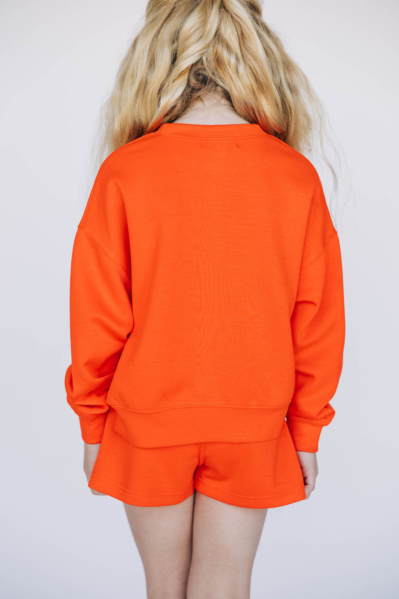 The Youth Orange Ava Airy Shorts | Fight Tigers Woven Label