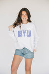 The Mallory Mockneck BYU Gingham | Ash