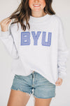 The Mallory Mockneck BYU Gingham | Ash
