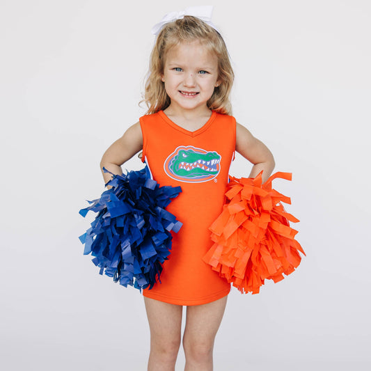 The University of Florida | Orange Power Stripe V-Neck Cheer Dress
