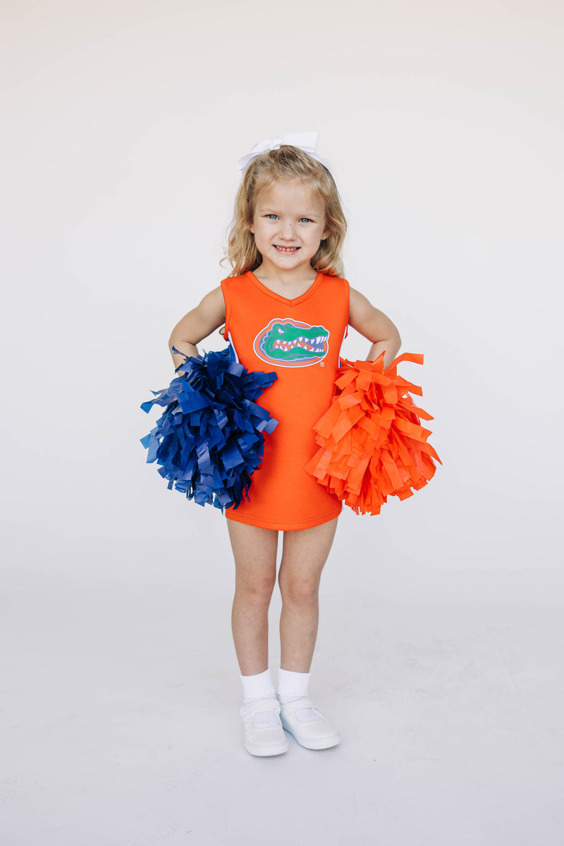 The University of Florida | Orange Power Stripe V-Neck Cheer Dress