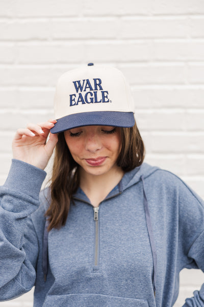 The Vintage War Eagle Hat | Navy & Natural