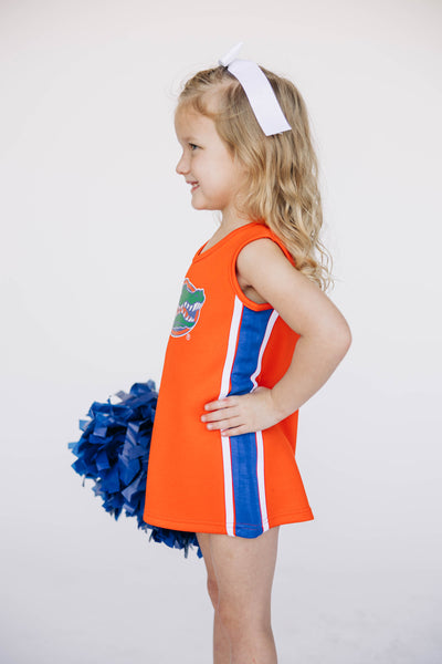 The University of Florida | Orange Power Stripe V-Neck Cheer Dress