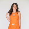 The Alli Ribbed Tank Hook 'Em Horns Woven Label | Burnt Orange