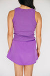 The Alli Ribbed Tank Geaux Tigers Woven Label | Purple