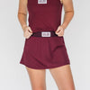 The Alli Tennis Skort Gig 'Em Aggies Woven Label | Deep Maroon