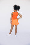 The Alli Airy Tank Fight Tigers Woven Label | Youth Orange